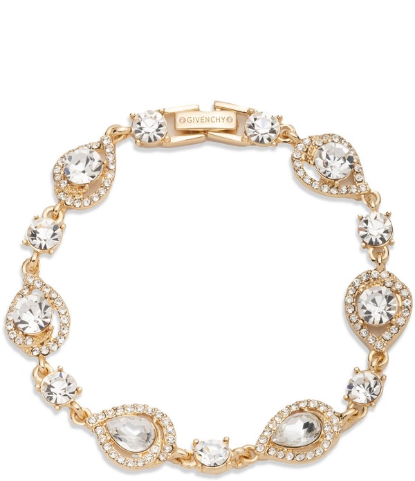 ジバンシー レディース アクセサリー ブレスレット・バングル・アンクレット Givenchy Gold Tone Teardrop Crystal Flex Line Bracelet Gold/Crystal ゴールド