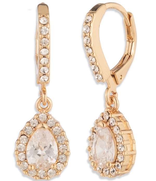 ジバンシー レディース アクセサリー ピアス・イヤリング Givenchy Gold Tone Crystal Teardrop Earrings Gold/Crystal ゴールド