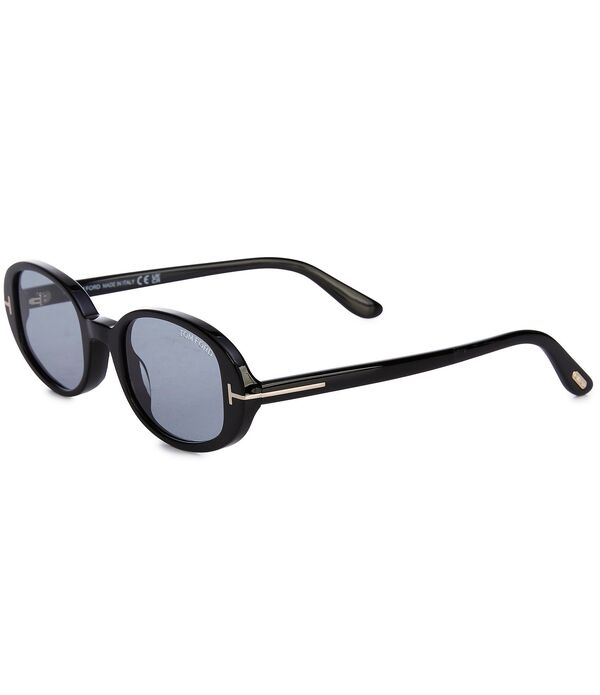 トム・ジェラルド・r・フォード レディース 付属物 サングラス・アイウェア TOM FORD Women\u0027s Iggy 49粍 Oval Sunglasseshiny Black/Smoke 黒いこと