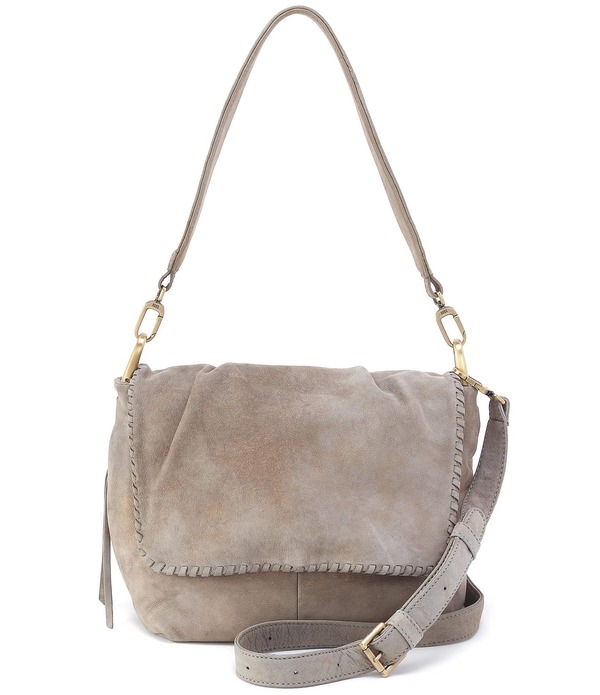 ホボ レディース バッグ レザー HOBO Harley Leather Whipstitch Convertible Shoulder Bagolden Granite