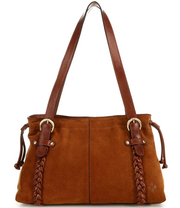 パトリシアナシュ レディース バッグ スエード Patricia Nash Cona Suede Braided Shoulder Bag Cognac