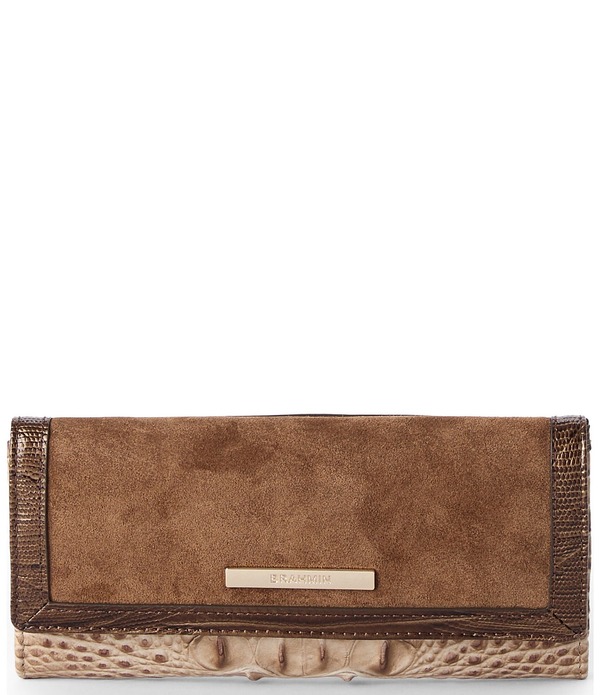 ブランミン レディース アクセサリー 財布 スエード レザー BRAHMIN Taupensemble Cordelia Suede & Leather Walletaupe トープ