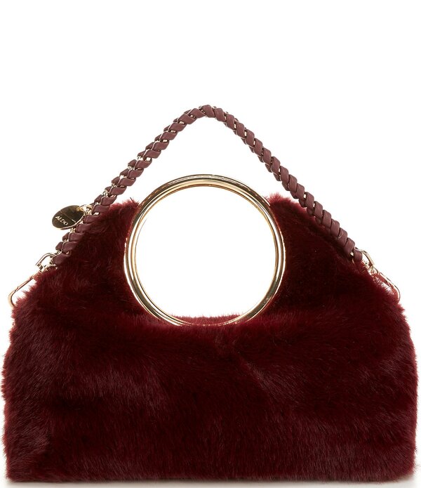 アルド レディース バッグ ALDO Kelhanifurr Medium Bangle Faux Fur Convertible Crossbody Bag Bordo