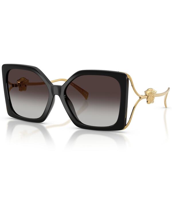 ヴェルサーチ レディース 佩び物 サングラス・アイウェア Versace Women\u0027s VE4502U 58粍 Square Sunglasses Black/Light Grey 黒いこと