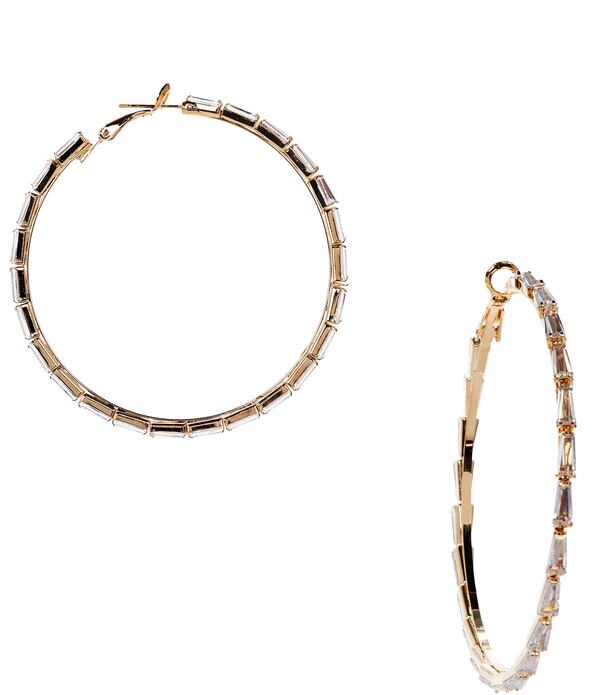 セザンヌ レディース アクセサリー ピアス・イヤリング C by Cezanne Triangle Hoop Earrings Gold/CZ ゴールド