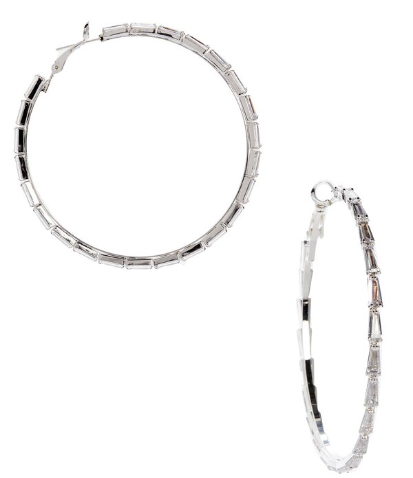 セザンヌ レディース アクセサリー ピアス・イヤリング C by Cezanne Triangle Hoop Earringsilver/CZ シルバー