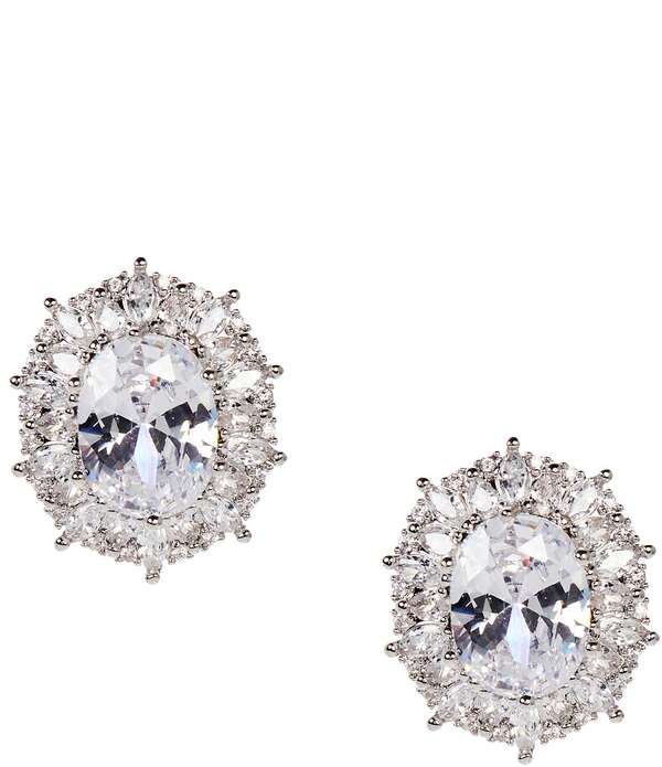 セザンヌ レディース アクセサリー ピアス・イヤリング C by Cezanne Oval Fancy Stud Earringsilver/CZ シルバー
