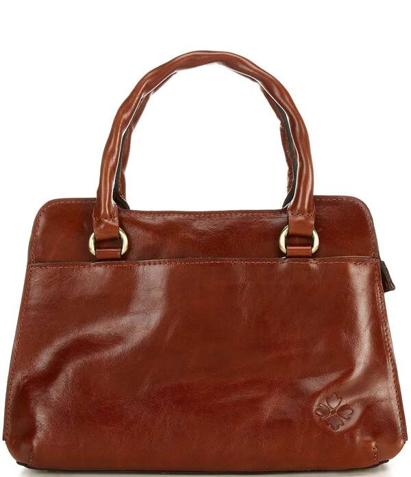 パトリシアナシュ レディース バッグ レザー Patricia Nash Rossana Leather Satchel Bag Cognac