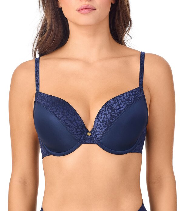 レミステレー レディース アンダーウェア ブラジャー Tシャツ Le Mystere Safari Plunge Full-Busted Contour Underwire Square Back T-Shirt Bra True Navy ネイビー