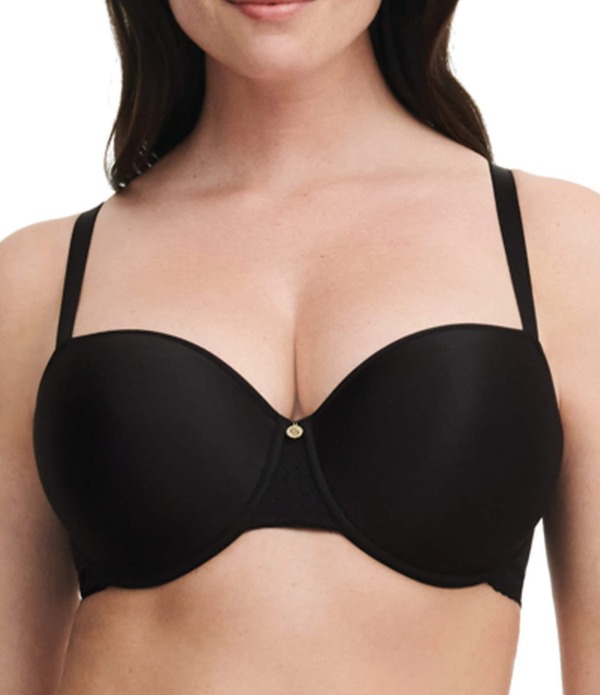 シャントル レディース アンダーウェア ブラジャー レース Chantelle Lucie Lace Comfort Demi Memory Foam Bra Black ブラック