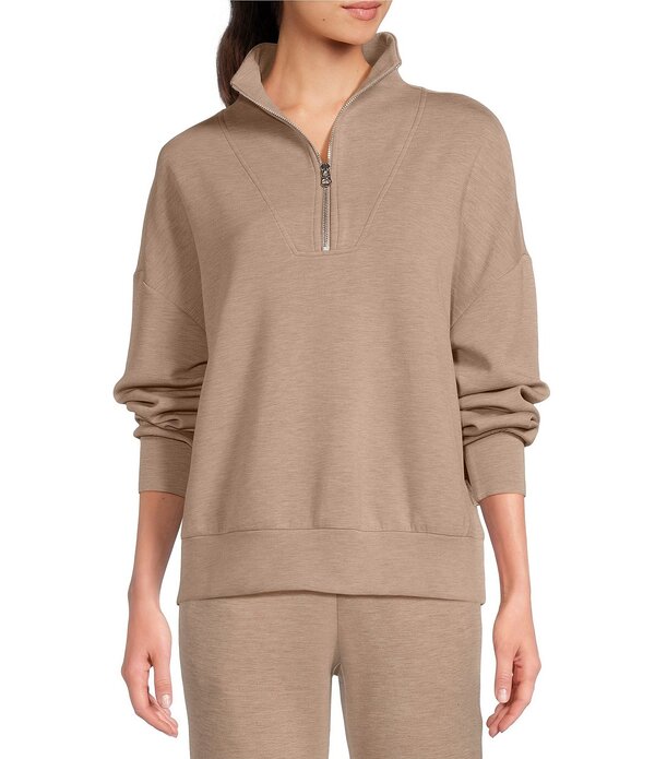 バーレイ レディース アウター 上衣・上衣 ハーフジップ 流汗 プルオーバー Varley Hawley Coordinating Half Zip Sweatshirtaupe Marl マール