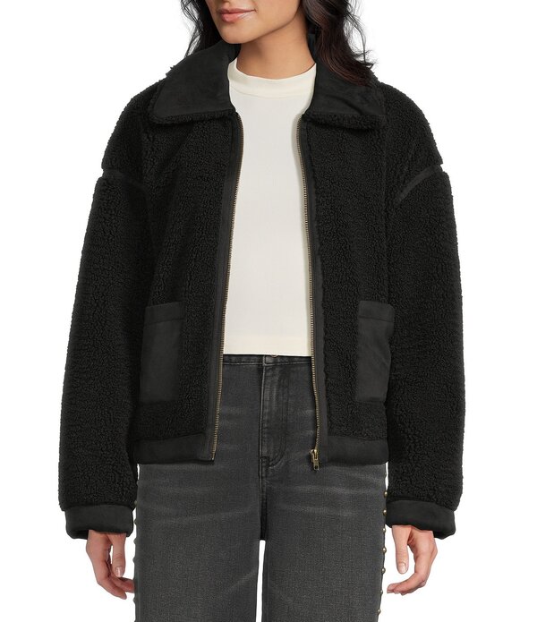 チェルシーアンドバイオレット レディース アウター ジャケット・ブルゾン C&V Chelsea & Violet Sherpa Faux Moto Jacket Black ブラック
