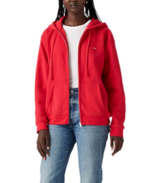 リーヴァイズジーンズ レディース アウター パーカー・スウェット Levi\u0027sR Everyday Zip Hoodie True Red 赤いこと