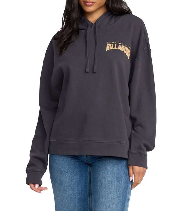 ビラボン レディース アウター パーカー・スウェット フリース グラフィック Billabong Keep It Up Sunray Graphic Long Sleeve Brushed Fleece Hoodie Black Sand ブラック｜ReVida 店