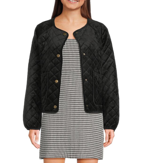 カッパーキー レディース アウター ジャケット・ブルゾン キルティング Copper Key Front Pocket Quilted Jacket Black ブラック
