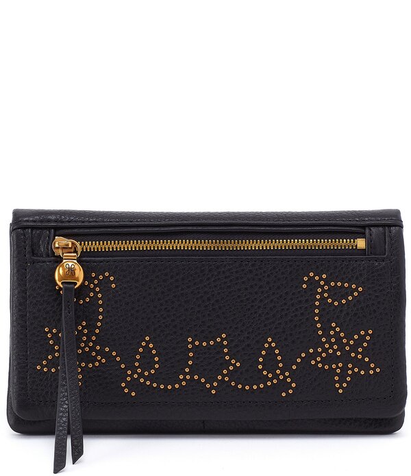 ホボ レディース アクセサリー 財布 HOBO Lumen Star Studded Continental Wallet Black ブラック