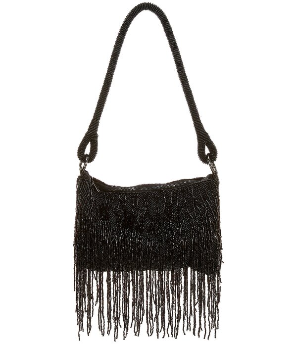 ナターシャ 付属品 レディース 御徒面子 フリンジ Natashaccessories Beaded Fringevening Bag Black 黒いこと
