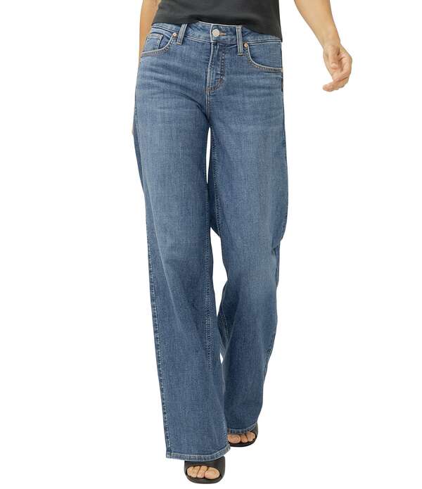シルバー ジーンズ レディース ボトムス デニムパンツ ワイドレッグ Silver Jeans Co. Mid Rise Suki Wide Leg Jeans Broydon|ReVida 店