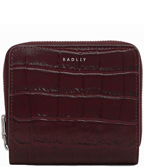ラドリー ロンドン レディース アクセサリー 財布 レース Radley London Dukes Place Medium Crocodilembossed Bifold Wallet Dark Cherry