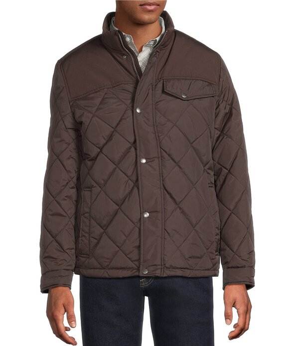 コールハーン メンズ アウター ジャケット・ブルゾン キルティング Cole Haan Tonal-Mixed-Media Sherpa Lined Quilted Jacket Wren