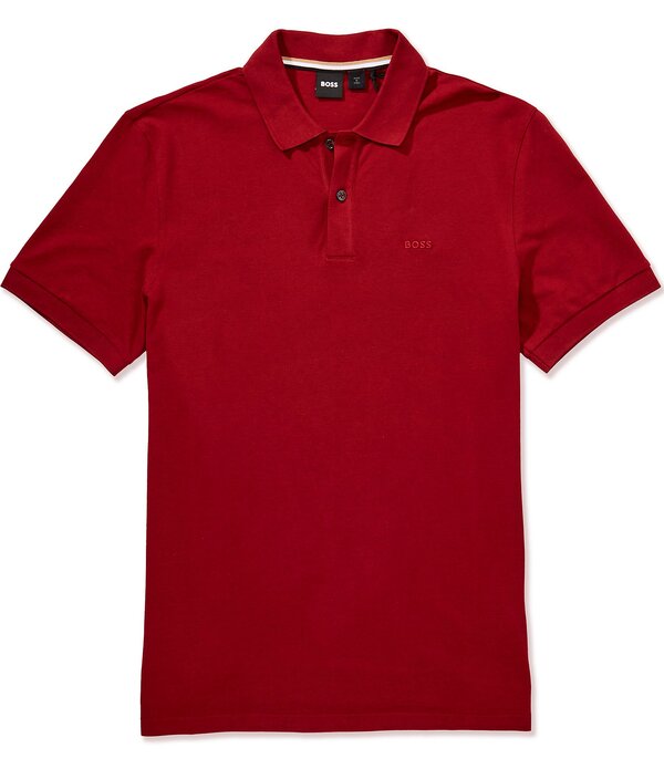 ヒューゴボス メンズ トップス シャツ コットン Hugo Boss Pallas Pima Cotton Short Sleeve Polo Shirt Dark Red レッド