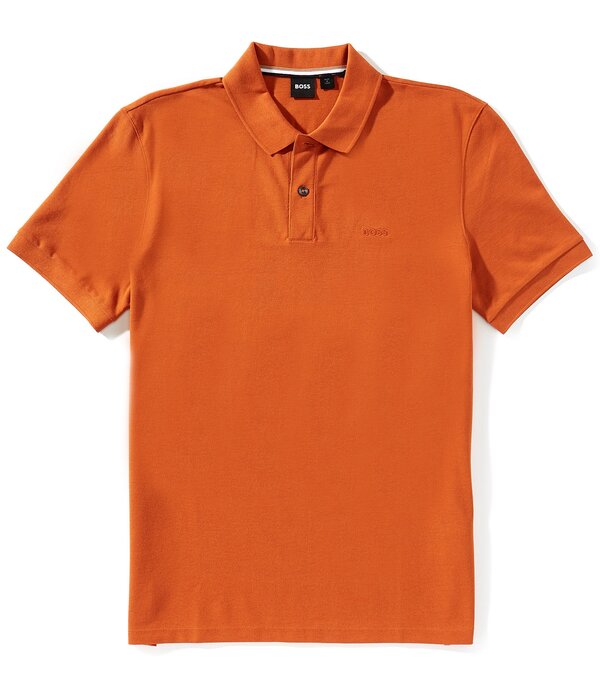 ヒューゴボス メンズ トップス シャツ コットン Hugo Boss Pallas Pima Cotton Short Sleeve Polo Shirt New Dark Orange オレンジ 23,850円