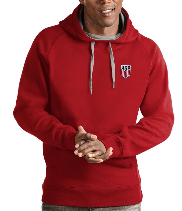 アンティグア メンズ アウター パーカー・スウェット Antigua USA Soccer Hoodie Dark Red 赤いこと
