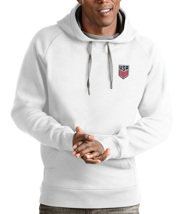 アンティグア メンズ アウター パーカー・スウェット Antigua USA Soccer Hoodie White 白いこと