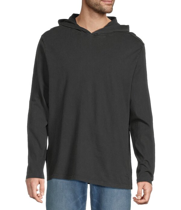 トッミーバハマ メンズ トップス プルオーバー パーカー Tommy Bahama Tee Long Sleeve Kauai Hoodie Coal