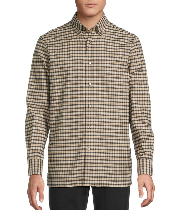ダニエル クレミュ メンズ トップス プルオーバー Daniel Cremieux Signature Label Heathered Check Cashmere Blend Long Sleeve Woven Shirt Multi Color マルチ色合い
