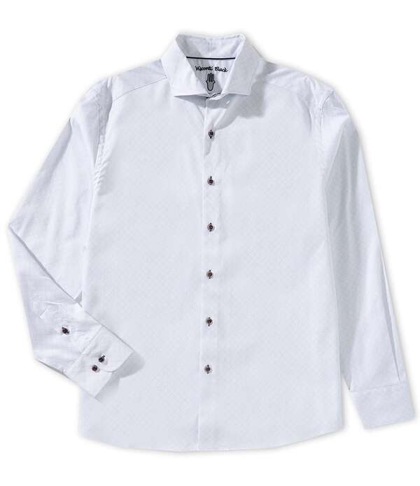 ビスコッティ メンズ トップス シャツ プリントール Visconti Big & Tall Geo Print Long Sleeve Woven Shirt White ホワイト｜ReVida 店