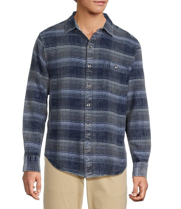 トッミーバハマ メンズ トップス シャツ トール Tommy Bahama Big & Tall Cantera Plaid Long Sleeve Woven Shirt Winchester Green グリーン｜ReVida 店