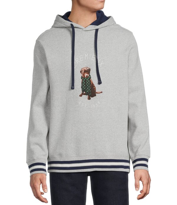 ダニエル クレミュ メンズ アウター パーカー・スウェット 刺繍 Cremieux Blue Label Embroidered Chuck Hoodie Light Grey Heather グレー
