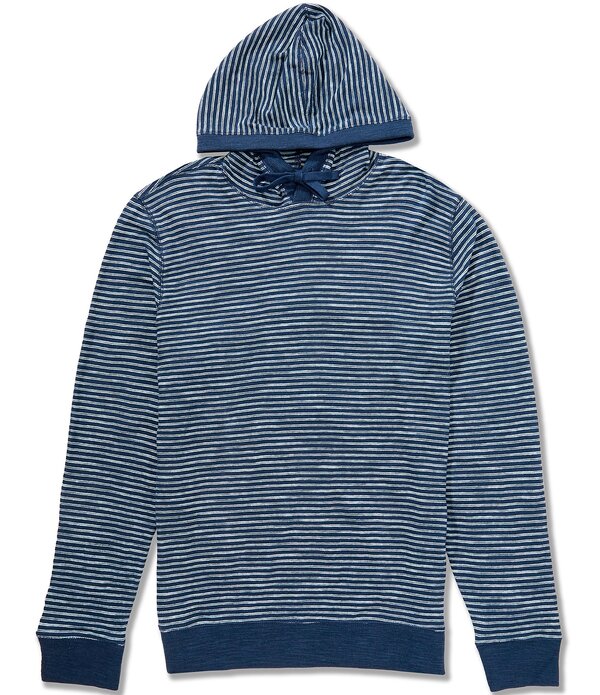 ファレティ メンズ アウター パーカー・スウェットール コットン Faherty Big \u0026 Tall Slub Organicotton Hoodie Navy Stream Stripe ネイビー