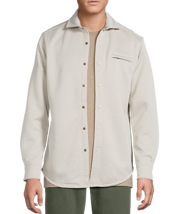 ダニエル クレミュ メンズ トップス プルオーバー キルティング 上衣 Cremieux Blue Label Quilted Shirt Jacket Ecru エクリュ