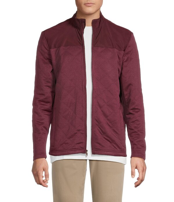 ダニエル クレミュ メンズ アウター ジャケット・ブルゾン キルティング Cremieux Blue Label Quilted Full-Zip Jacket Wine Heather ヘザー