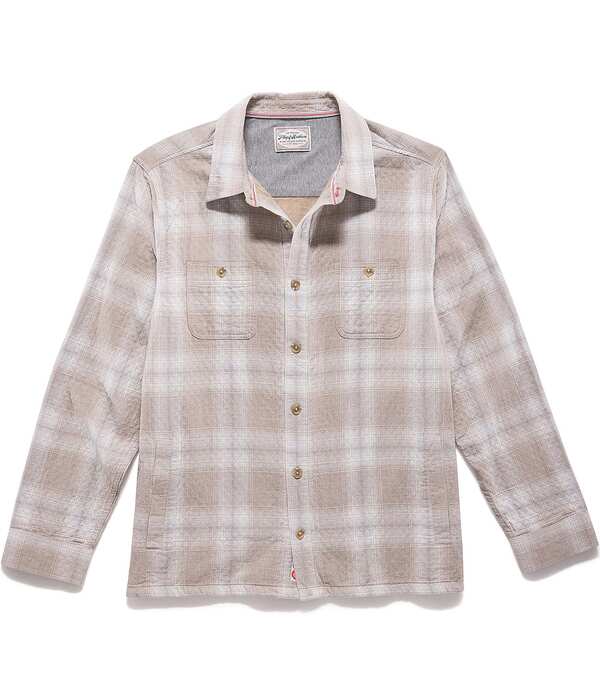 信号旗 アンド アンセム メンズ トップス プルオーバー キルティング 上衣 Flag and Anthem Pandale Diamond Quilted Plaid Long Sleeve Shirt Jacketan Combo タン