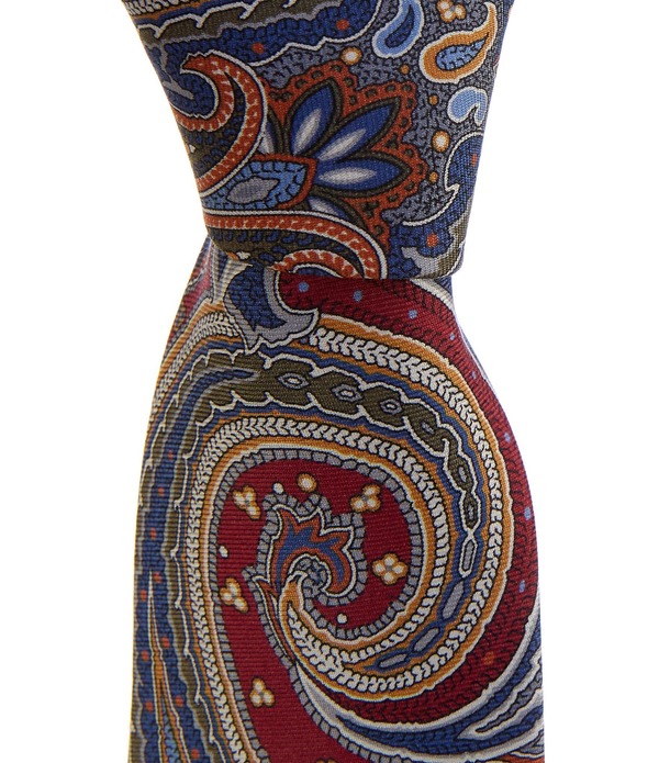ダニエル クレミュ メンズ アクセサリー ネクタイ シルク Cremieux Autry Paisley 3/8 Woven Silk Tie Red レッド