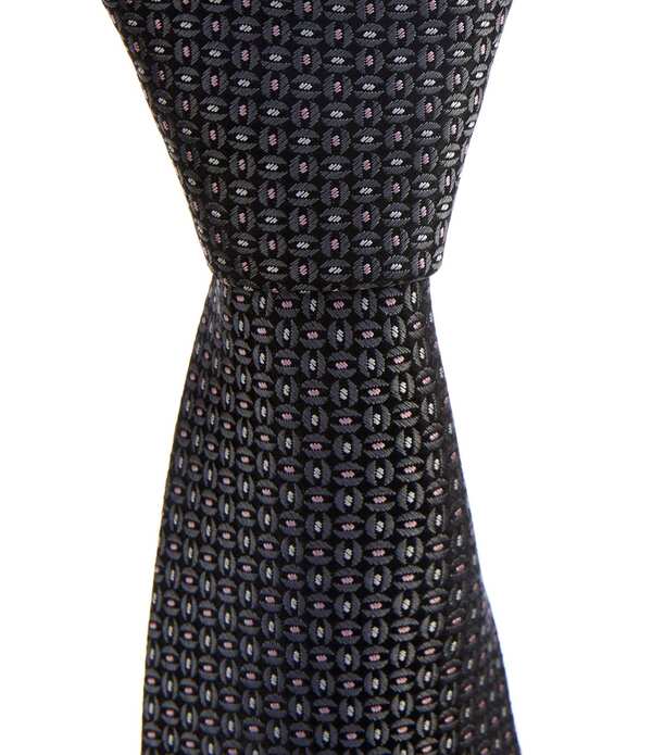 ダニエル クレミュ メンズ アクセサリー ネクタイ シルク Cremieux Landor Micro 3/8 Woven Silk Tie Charcoal チャコール