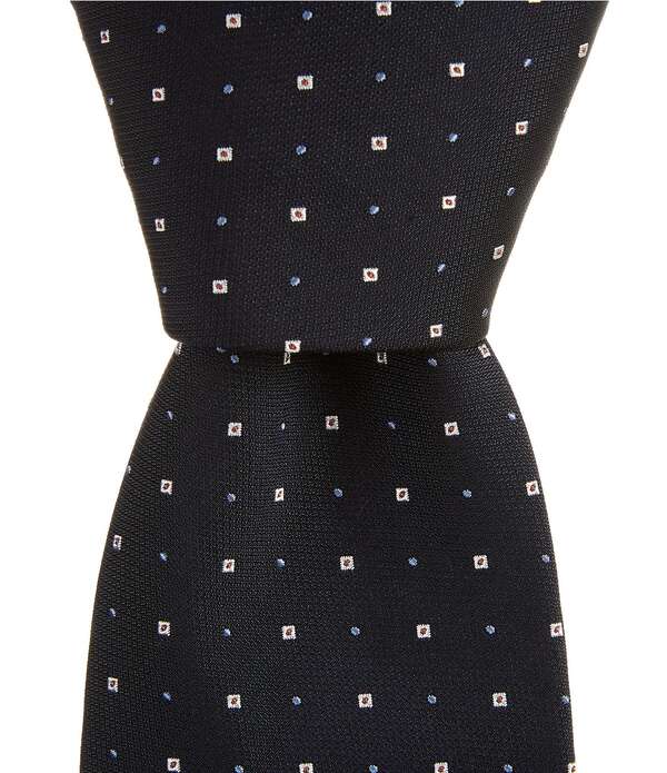 ヒューゴボス メンズ アクセサリー ネクタイ シルク Hugo Boss Micro Pattern Jacquard Narrow 2 1/4 Silk Tie Dark Blue ブルー