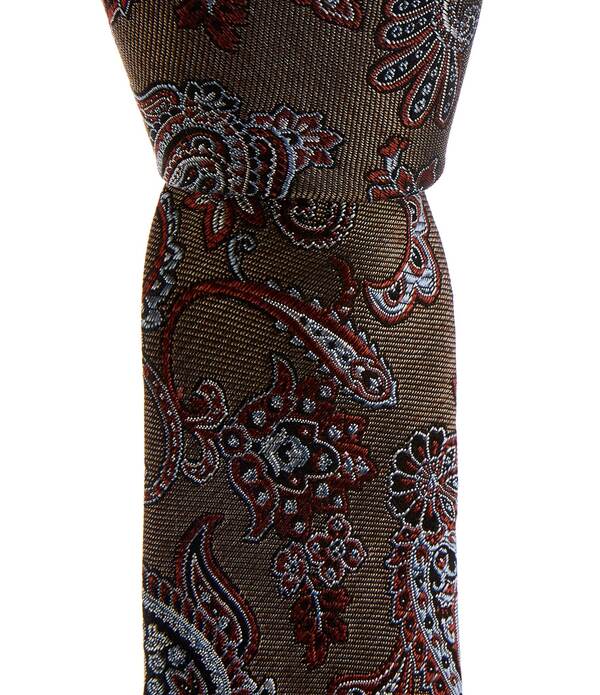 オリジナルペンギン メンズ アクセサリー ネクタイ Original Penguin Handbury Paisley Skinny 2 1/2 Woven Tie Cognac