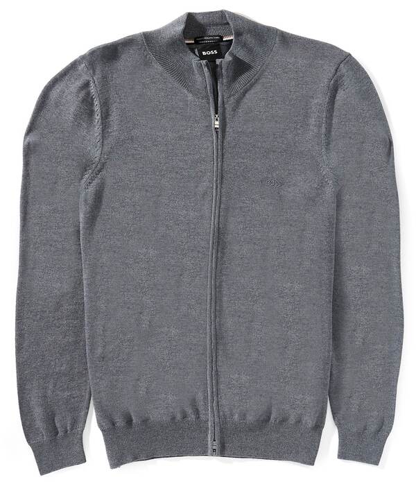 ヒューゴボス メンズ アウター ジャケット・ブルゾン Hugo Boss Solid Balonso Full Zip Jacket Medium Grey グレー 19,595円