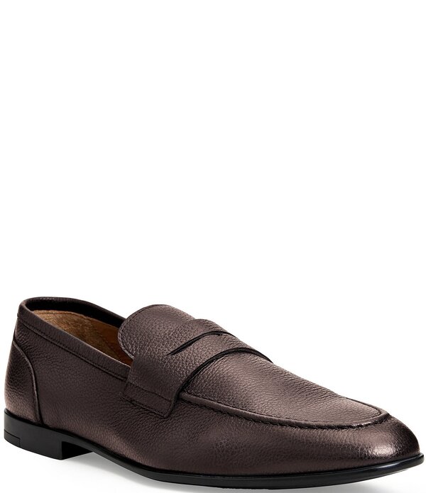 ブルーノマグリ メンズ シューズ スリッポン・ローファー レザー Bruno Magli Men's Lastra Leather Penny Loafers Brown ブラウン|ReVida 店