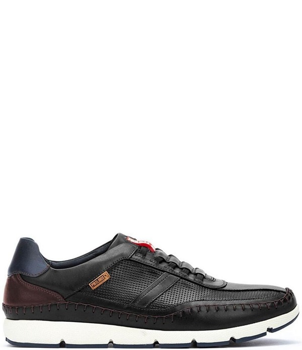 ピコリーノス メンズ シューズ スニーカー レザー Pikolinos Men's Fuencarral Perforated Leather Sneakers Black ブラック