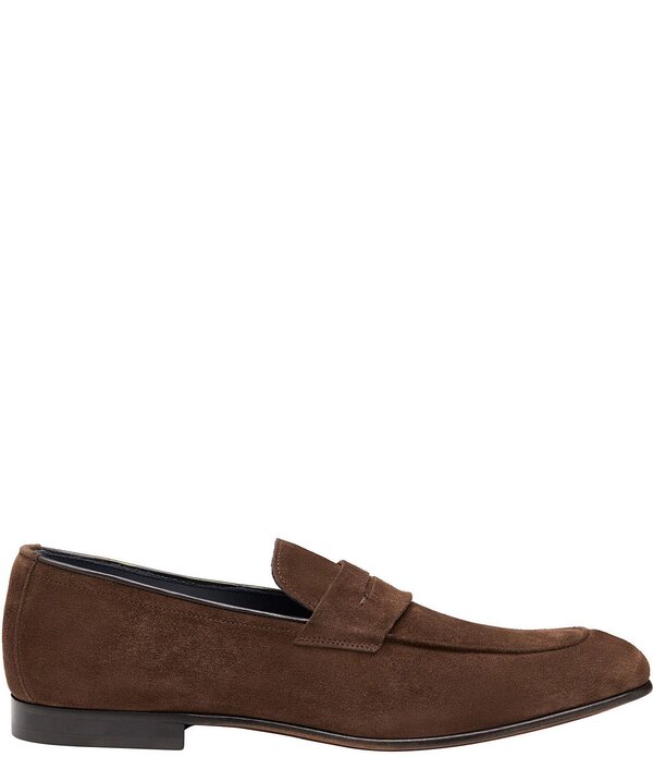 ジョンストンアンドマーフィー メンズ シューズ スリッポン・ローファー スエード Johnston & Murphy Collection Men's Taylor Suede Penny Loafers Dark Brown ブラウン|ReVida 店