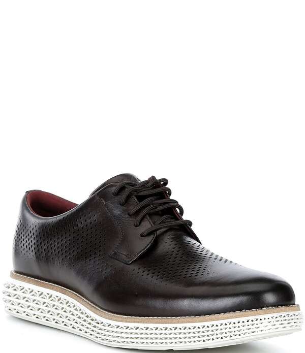 コールハーン メンズ シューズ オックスフォード レザー Cole Haan Men's OriginalGrand 2.0 Perforated Leather Plain Toe Oxfords CH Dark Chocolate/Silver Birch チョコレート