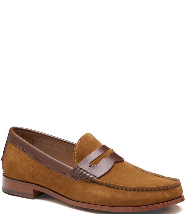 ジョンストンアンドマーフィー メンズ シューズ スリッポン・ローファー スエード Johnston & Murphy Collection Mens Baldwin Suede Penny Loafersnuff