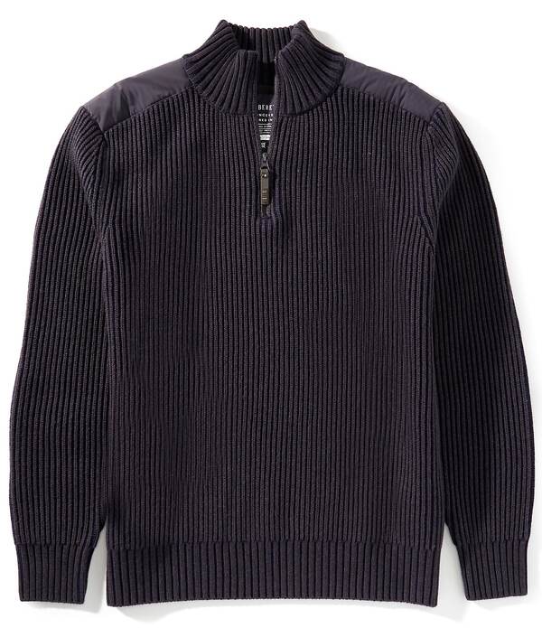 ベレッタ メンズ アウター 編み物・スウェーター Beretta Dover Techalf-Zip Sweater Charcoal 濃灰色