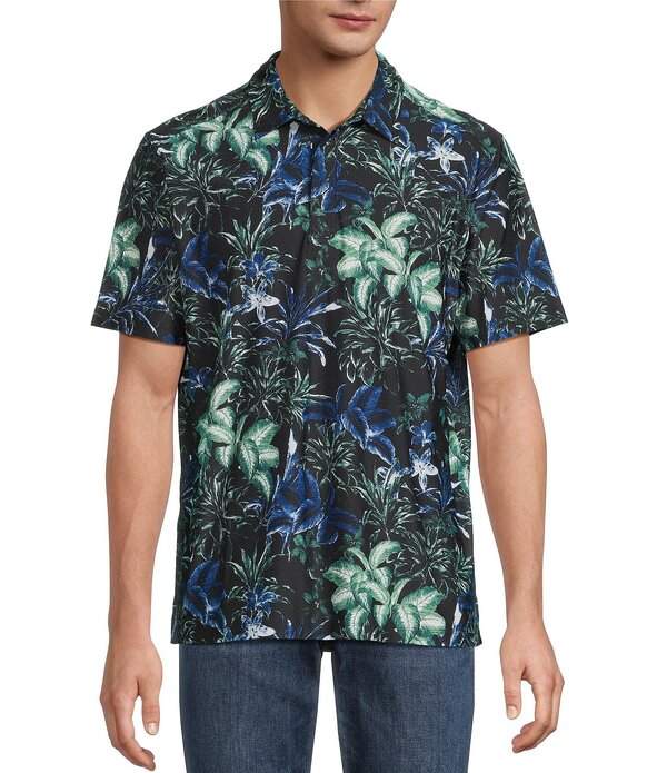 トッミーバハマ メンズ トップス シャツ Tommy Bahama Pebble Coast Canopy Short Sleeve Polo Shirt Black ブラック