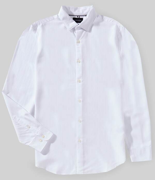 ペリーエリス メンズ トップス シャツ Perry Ellis Textured Long Sleeve Woven Shirt Bright White ホワイト｜ReVida 店 7,546円